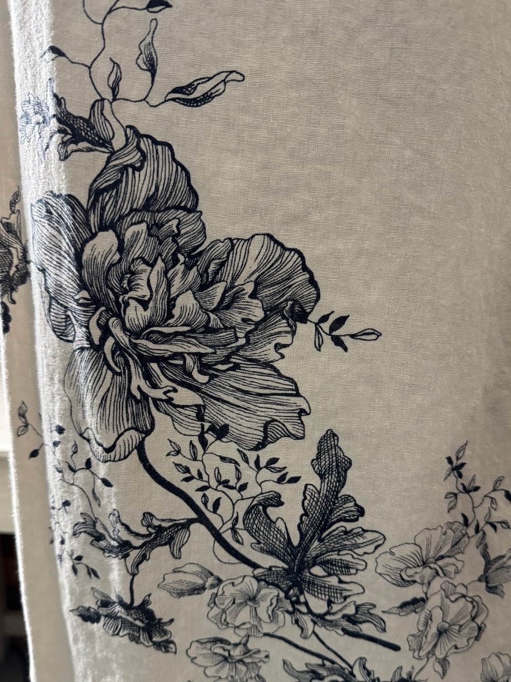 LOFT Cream Halter Mini Dress with Navy Floral Print - Picture 2 of 5